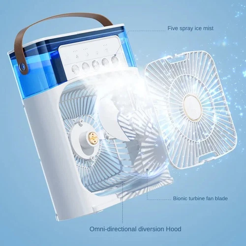 Portable Air Cooler Fan Household Mini Air Conditioner Humidifier Hydrocooling - Picture 14 of 25