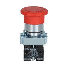 10PCS NEW DELIXI LAY5S-BS542 LAY5SBS542 PUSHBUTTON SWITCHES RED 1NC BRAND