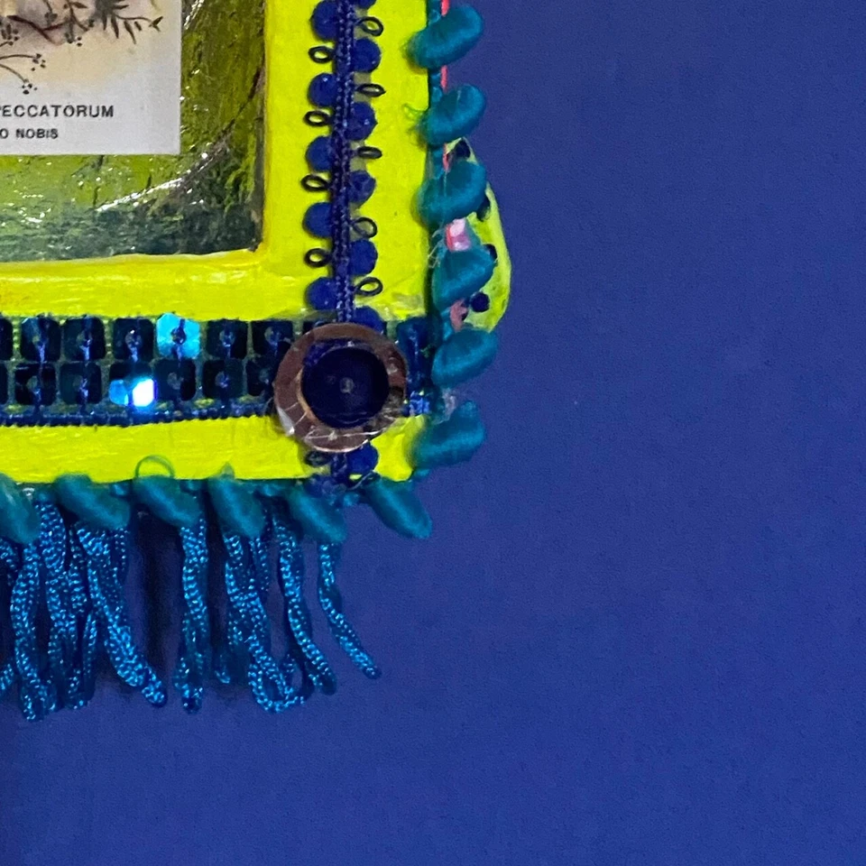 Handmade Mexican style Nicho, assemblage wall art Christmas/Birthday gift. no.12 - Image 4 of 4