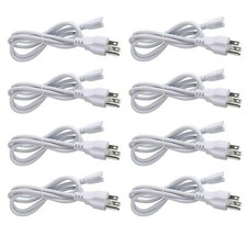 8 PCS 1.2m 4FT Power Cords Cables For T5 T8 LED Tube Light Fixture 3-Pin US Plug