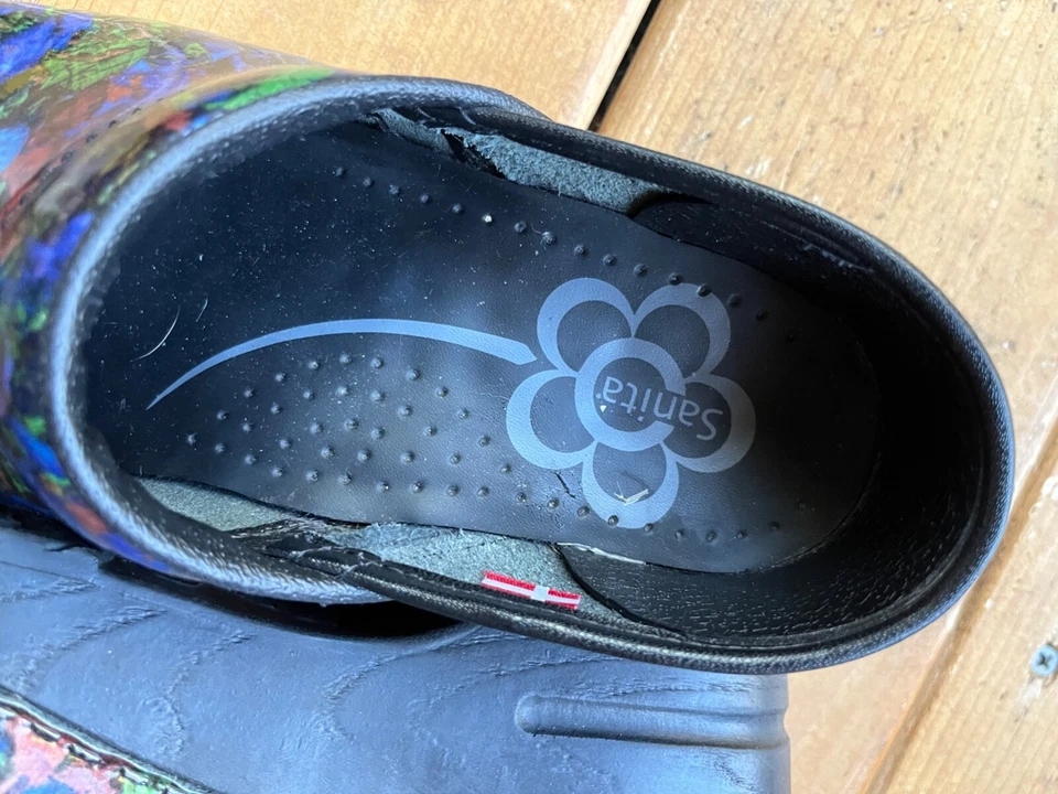 Zueco de cuero multicolor Sanita US 6.5-7 37 para mujer - ¡¡Precioso!!! Foto 3 de 4