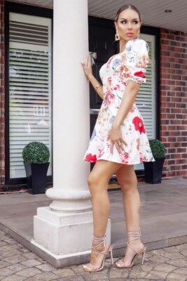 lena strapless mini dress Lena Ruched Mini Dress