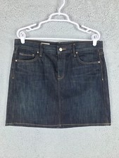 Gap 1969 Womens 5 Pocket A Line Cedar Break Denim Blue Skirt Size 30