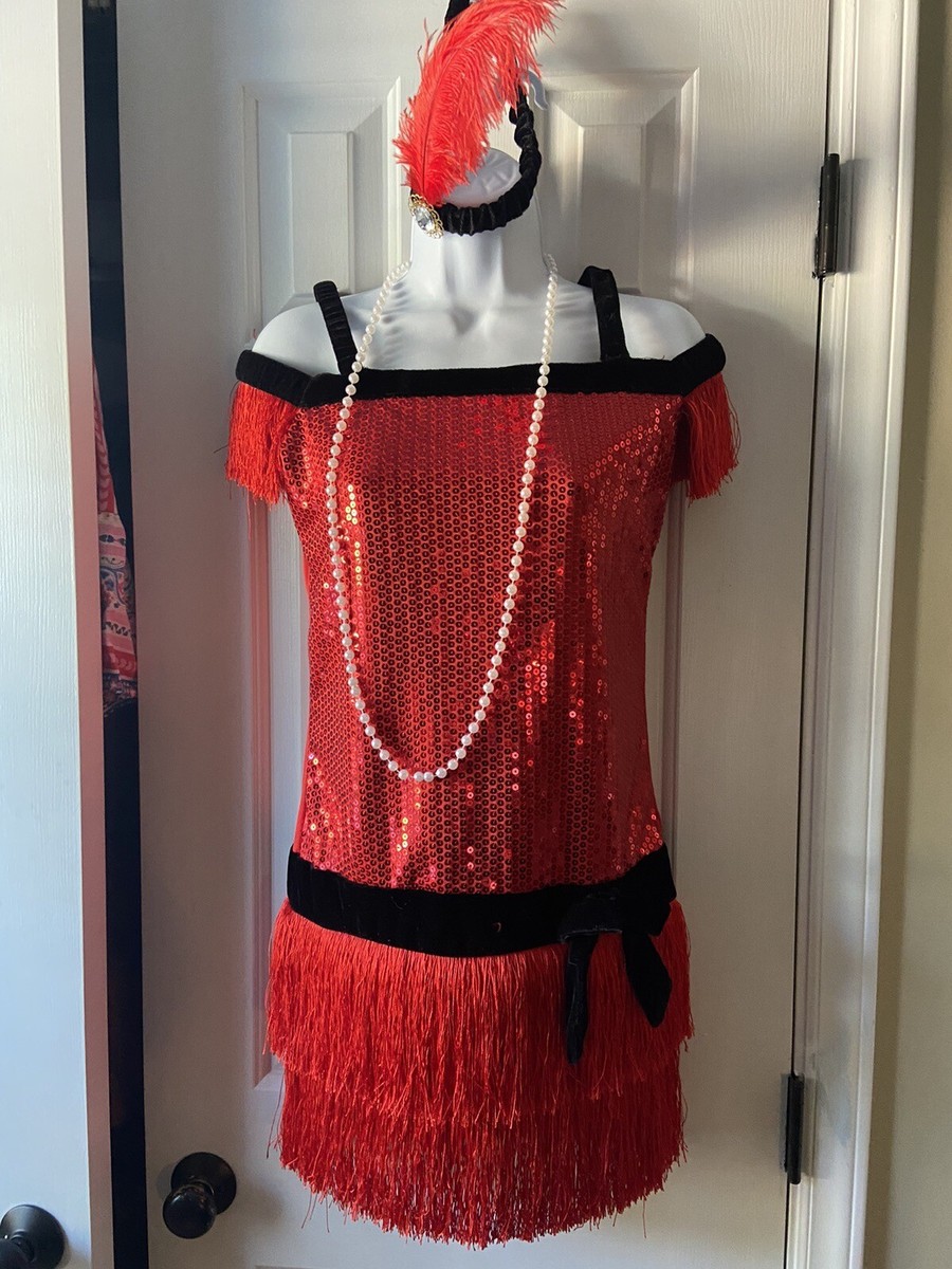 open lace back dress BABEYOND Charleston Shine Fringe Dress, 1920s Dresses, Velvet Rouge, 18 main image 1