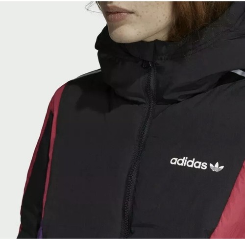 NWT Adidas Originals Colorblock Womens Down Jacket Sz XS Black Pink EC2183 $250 - Picture 5 of 6