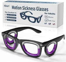 Adult Anti- Motion Sickness Smart Glasses, Ultra-Light Portable Nausea Relief