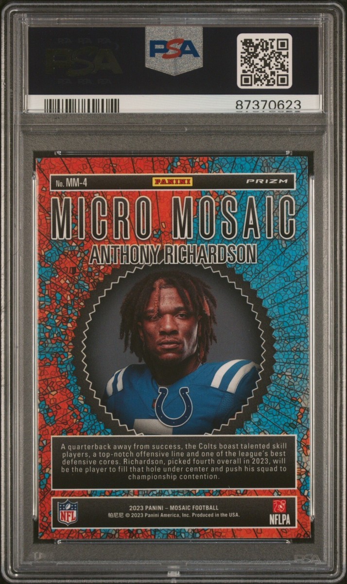Anthony Richardson Colts 2023 Panini Micro Mosaic Prizm Rookie SSP