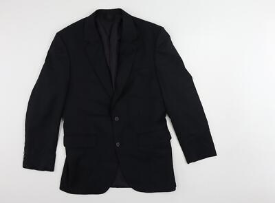 Tony Silom Herren Sakko Anzugjacke Blau Polyester Größe 40 Regular
