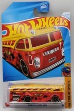2024 Hot Wheels Red Surfin School Bus HW Xtreme Sports #65
