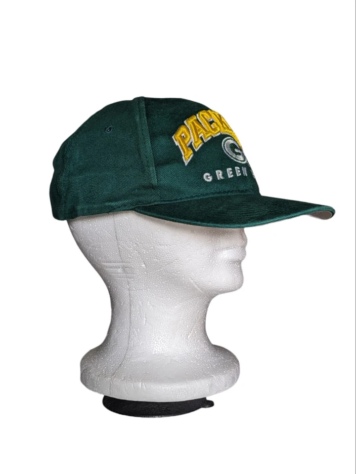 Green Bay Packers Vintage Drew Pearson Company Verde Amarillo Ajustable Snapback Foto 3 de 4