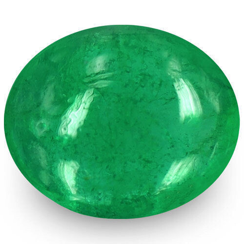ZAMBIA Emerald 0.90 Cts Natural Intense Green Oval - Picture 1 of 3