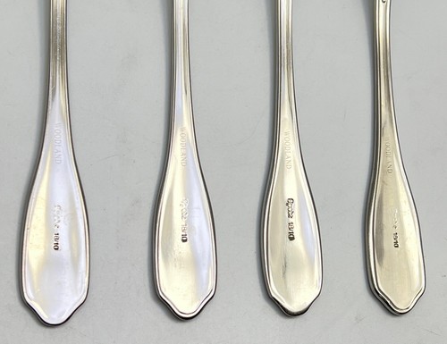 Spode Wallace Woodland Quail Floral Stainless Soup Spoon 6 3/4 4Pc Set - Picture 7 of 12