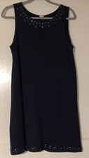 J. Crew  Shift Dress Blue M Pockets Casual Evening Business Preppy
