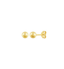 10K Solid Gold Ball Earrings 2mm / Baby Girls Stud Earrings/ Push Back Earrings