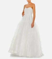 Mac Duggal Women's Bustier Tulle Tiered Ballgown size 12
