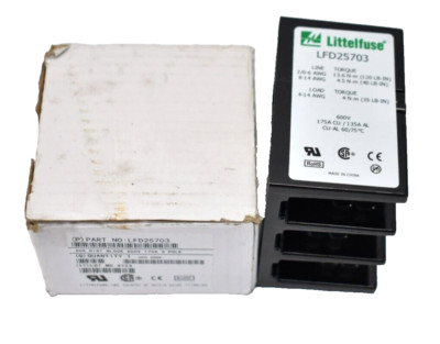 Littelfuse Electrical Distribution Block 3 Pole 175A 600V LFD25703 Replacement