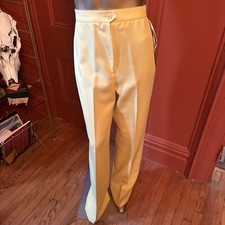 Dead Stock Vintage Villager 70's Pants Size 14 Yellow Wide Leg High Rise