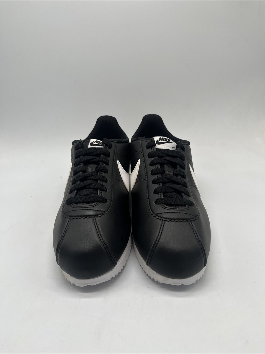 Nike Classic Cortez Black Leather Shoes 807471-010 Women's