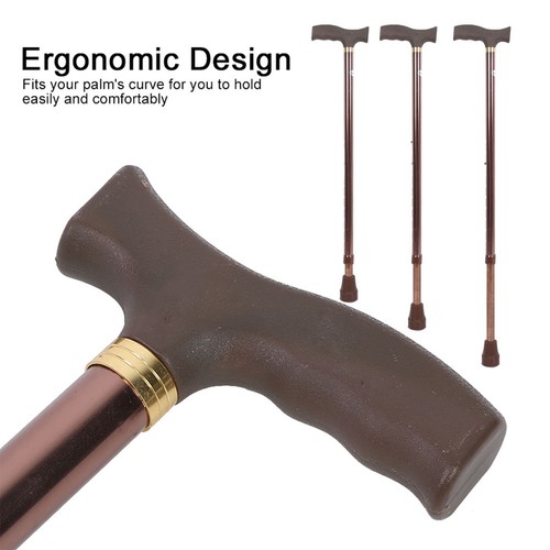 Aluminium Walking Stick Straight Neck Medium Height Adjustable 61-97.5cm/24-38in - Picture 5 of 13