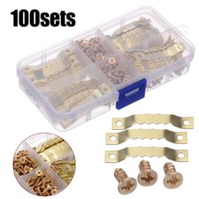100pcs 45 8mm Golds Sawtooth Picture Frame Hanger Decorative Hook Screws