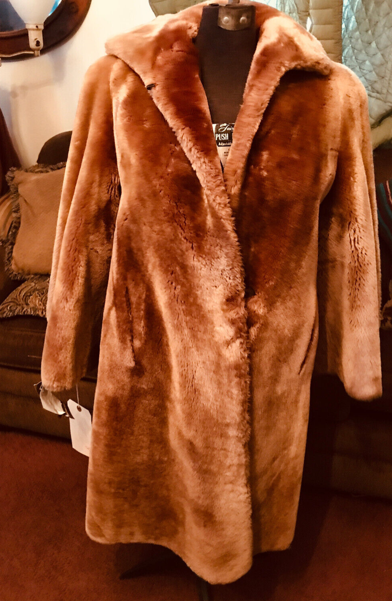 アクレント　Fake mouton fur coat アクレント Fake mouton fur coat Vintage Authentic Mouton