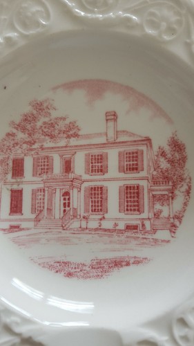 HARRISON MANSION ASHTRAY WEDGWOOD TRANSFERWARE FRANCIS VIGO DAR VINCENNES IN - Picture 2 of 8