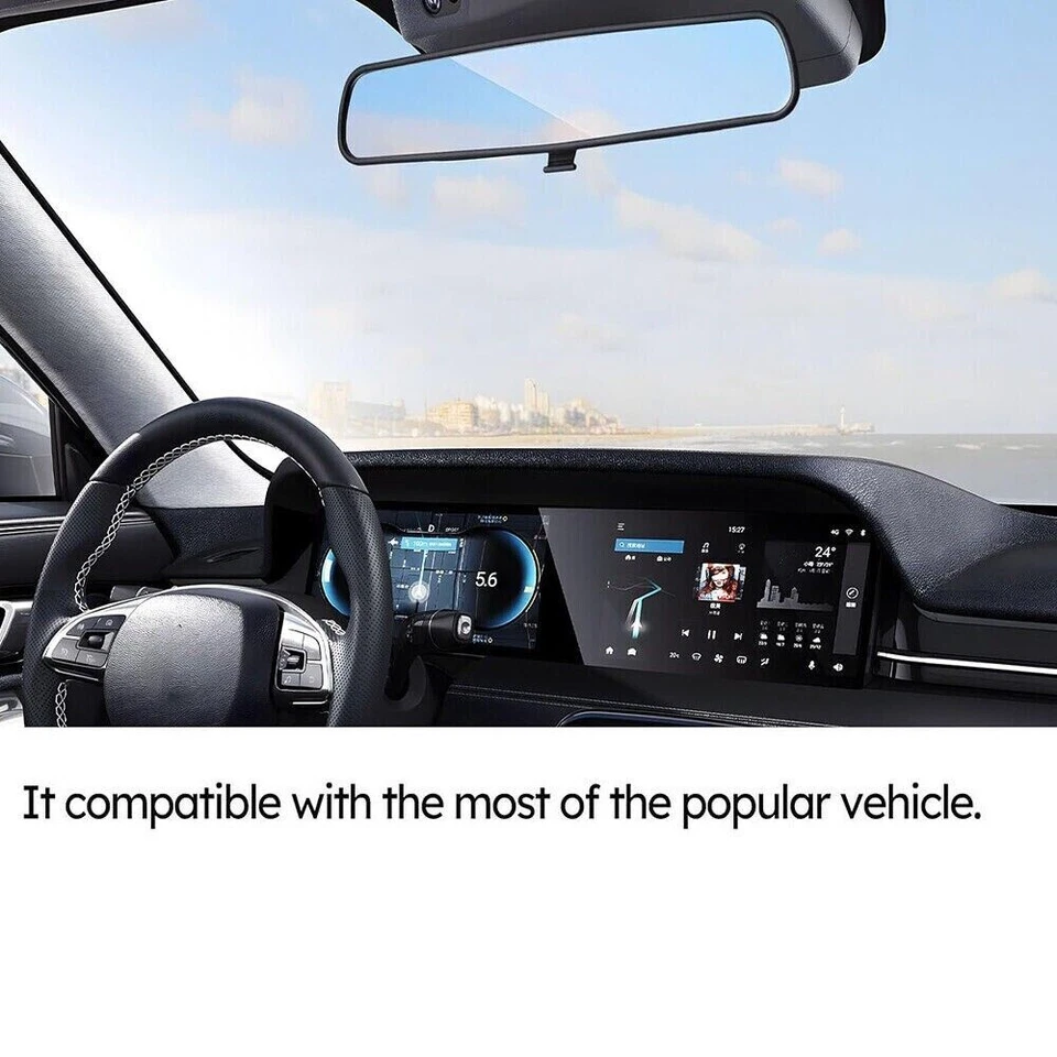 Espejo retrovisor interior panorámico para coche Toyota reducir punto ciego universal Foto 3 de 4