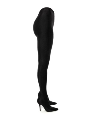 Azalea Wang Star Stretch Black Stiletto Boots Size 8