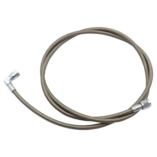 Steel Braided Turbo Oil Feed Line 60" Length Hose -4AN 90 degree straight US - Bild 9 von 13