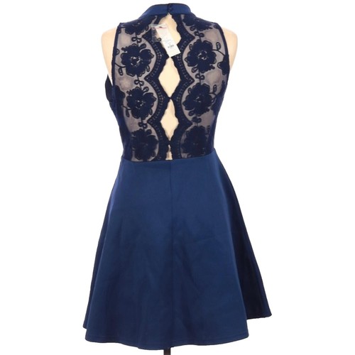 Francesca's Navy Blue Dress Women's Size S Floral Design Sleeveless | eBay