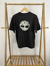 VTG Timberland 90s Promo Classic Logo Black Short Sleeve T-Shirt Size M USA