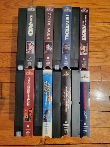 James Bond Collection VHS 8 Movie Lot Die Another Day Thundeball Goldfinger 007 - Picture 6 of 12