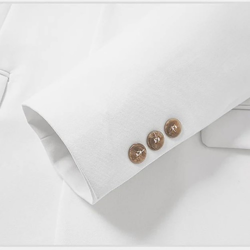 Traje de boda para hombre 3 piezas cuello de encaje negocios ocio una fila - Imagen 4 de 18