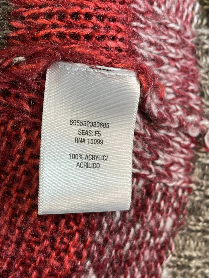 Bongo Plus Multicolored Stripes Scoop Neck Pullover Knitted Sweater Size 1X - Image 3 of 4