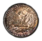 1961 25c Silver Washington Quarter - Vibrant Rainbow Toning - BU - VIDEO - Z4394