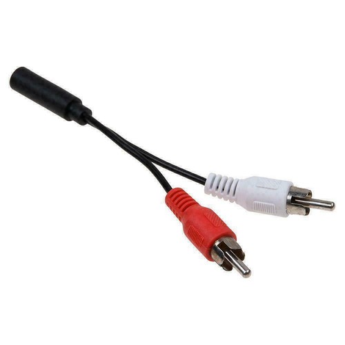 New 3.5mm Audio Jack Female To 2 x Phono RCA Male Stereo Cable Connector X7U9 - Afbeelding 6 van 11