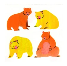 Vintage 80's Great Seven 7 PEARLY Bears Sticker Mod