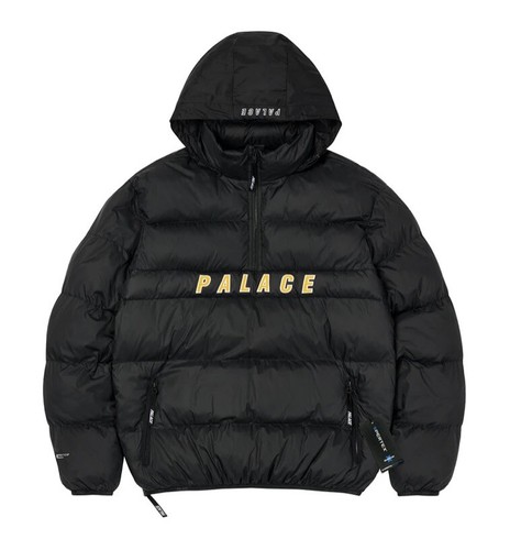 Palace Skateboards Ruffer Puffer Jacket Black Gold 2020 3M HEAVY DUTY NWT SZ L