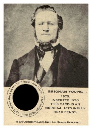 #RP045 BRIGHAM YOUNG 1875 Oddball Penny Card FREE SHIPPING - Afbeelding 1 van 1