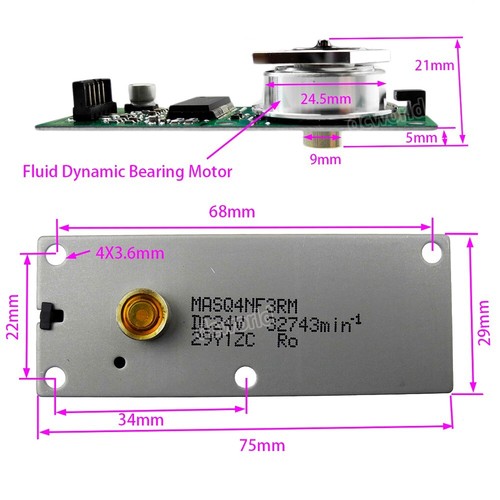 Nidec High Speed Brushless Motor Laser Scanner Motor Fluid Dynamic Bearing Motor - Picture 6 of 10