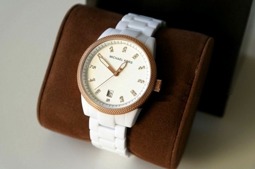 MICHAEL KORS ROSE GOLD TONE,ACRYLIC 