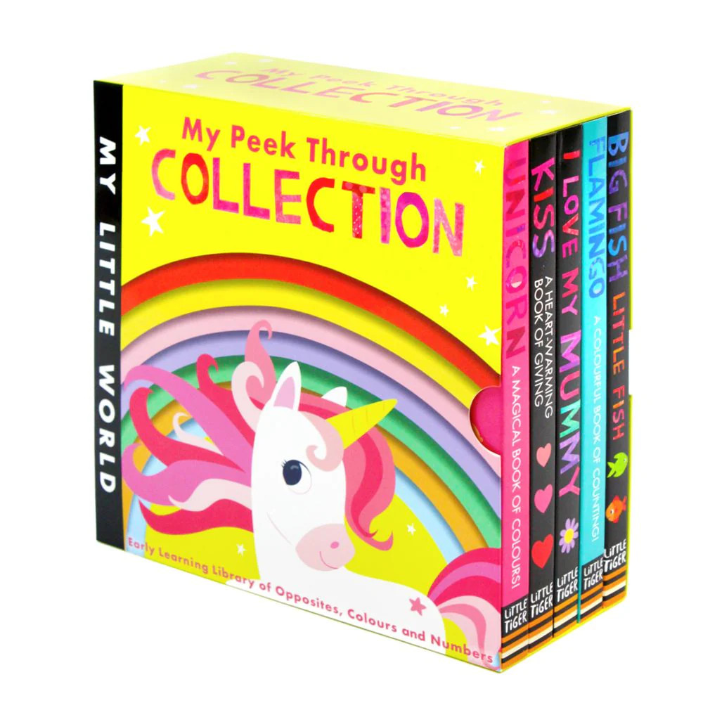 My Peek Through Collection 5 Board Books Box Set (My Little World Series) NEW