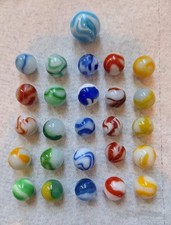 Lot Of 26 Vintage Marbles Akro,peltier,alleys,cac