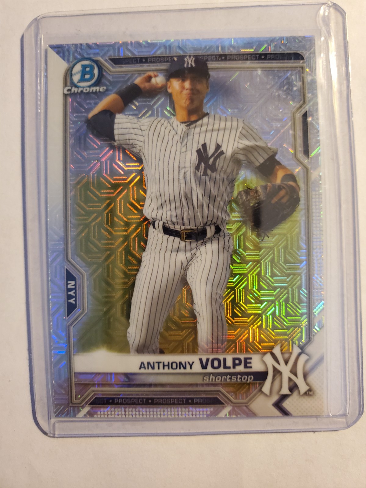 2021 Bowman - Chrome Prospects Anthony Volpe #BCP-85 Mojo Refractor (RC)