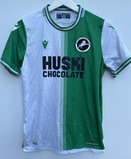 Millwall 2020/21 Away Football Shirt Macron Short Sleeve Mens XS