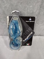New Aqua Sphere Goggles Blue Trimmed Lens 
