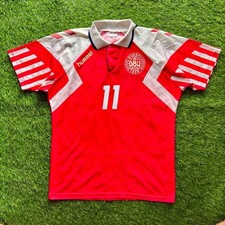 Denmark Home 1992 Euro Winner Laudrup #11 Soccer Jersey Footballshirt