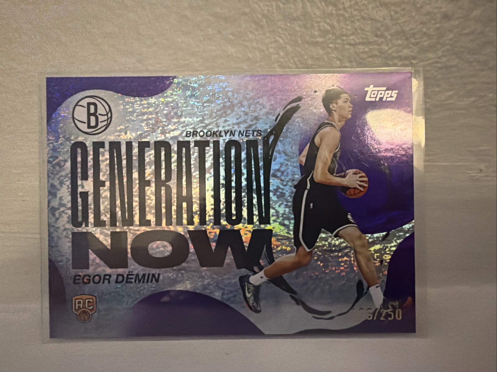 2025 Topps Egor Demin Generation Now Purple Glitter /250 RC