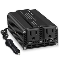 500W Car Power Inverter, 12V to 110V, 20W USB-C, 18W USB-A, AC Outlet, Adapter