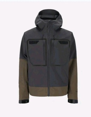 NWT Simms G3 Guide Gore-Tex Jacket Hooded Fly Fishing Loden Full Zip NEW Large